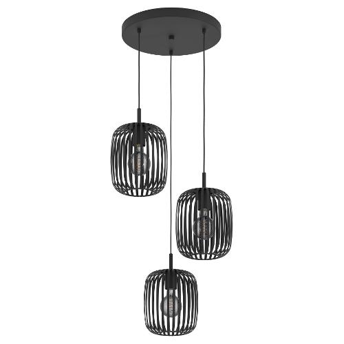 Eglo Sospensione ROMAZZINA Nero (46x110cm) 900686 3 luci - E27 - Max 120W