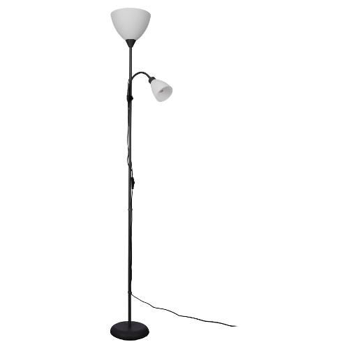 Eglo Lampada da terra MONTANINI E Nero e Bianco 74045 (22,5x176cm) 2 luci - E27/E14 - Max 65W