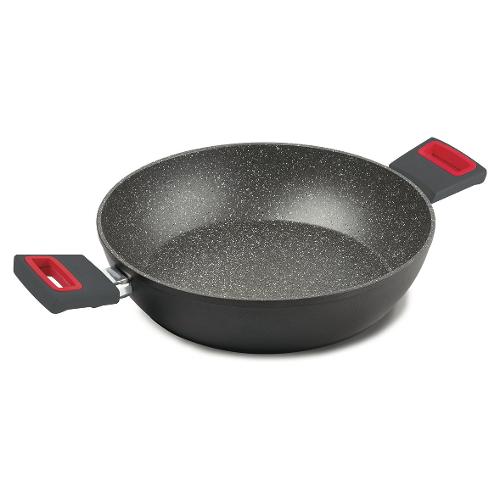 Ghidini Cipriano Tegame Alluminio antiaderente (28cm) VIVÀ Grigio e Rosso 2257
