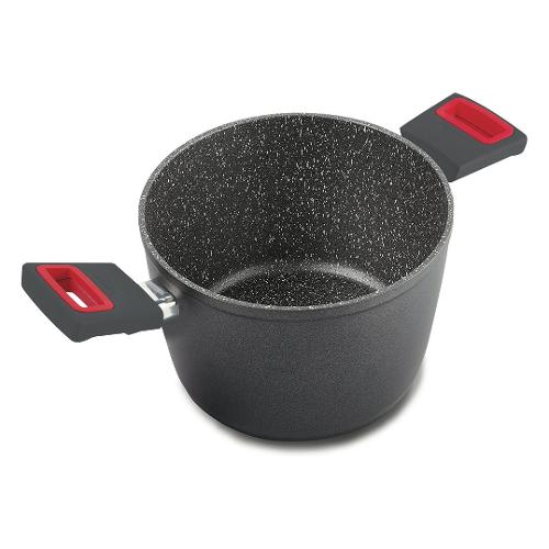 Ghidini Cipriano Pentola Alluminio antiaderente (22cm) VIVÀ Grigio e Rosso 2279