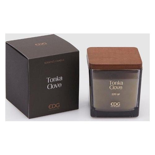 Edg Candela profumata Tonka Clove (9,5cm) Tappo Legno 613758 TC