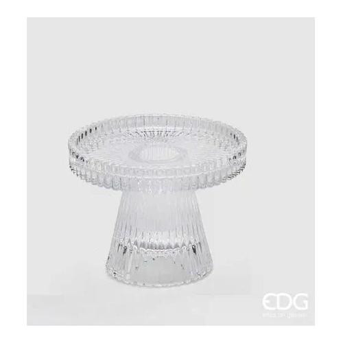 Edg Porta candela (9,8x7,5cm) Righe Cono 2 in 1 Trasparente 105569 00