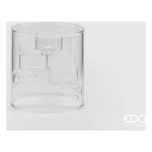 Edg Porta candela (12x12cm) cilindro 3F Trasparente 107921 00