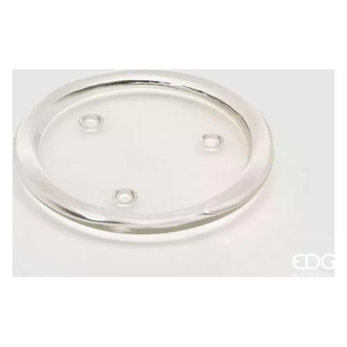 Edg Porta candela (14cm) Piatto con 3F Trasparente 107331 00
