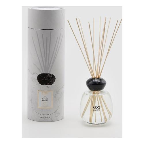 Edg Profumatore a sticks (600ml) Black Vanilla tappo marmo Nero 550237 90