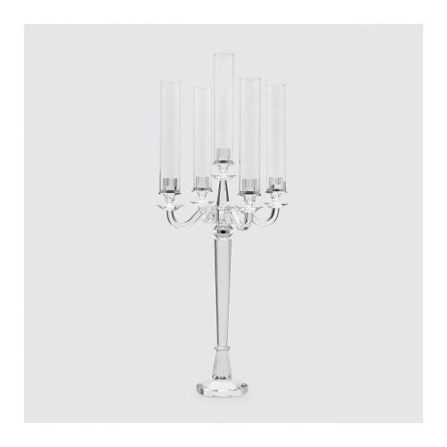 Edg Candelabro 5F con cilindri (100cm) CRYSTAL Trasparente 105268 00