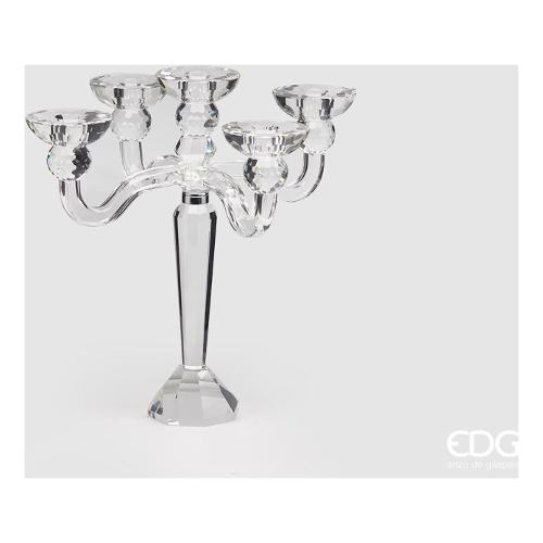 Edg Candelabro 5F (31cm) CRYSTAL Trasparente 100546 00