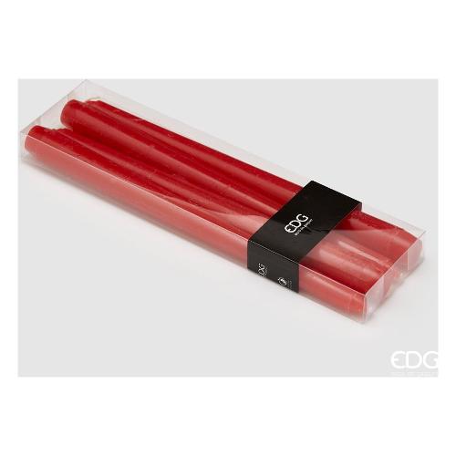 Edg Set candele 4 pz stelo 7h durata (2,2x25cm) Rosso 612991 40