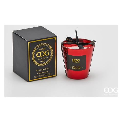 Edg Candela profumata Black Rose & Oud (8x9cm) MIRROR Red 613186 40