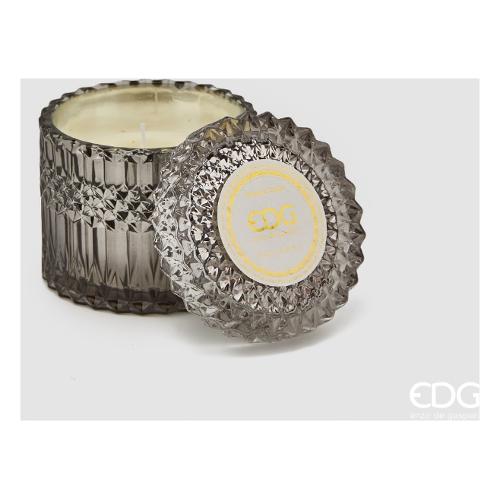 Edg Candela profumata Basil & Mint (10x10cm) vetro con tappo CRYSTAL Grigio 612442 91