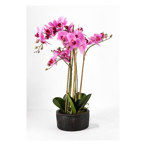 Edg Pianta artificiale Orchidea 6 steli fuxia 213684 59