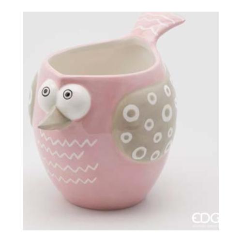 Edg Vaso arredo per piante Passero rosa (18 cm) 017397 51