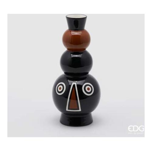 Edg Vaso Ceramica (13x30cm) AFRICA Nero e Marrone 017285 37