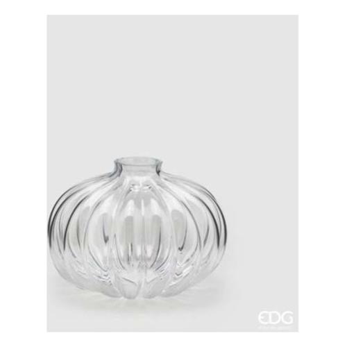 Edg Vaso Vetro (25x18,5cm) rotondo con righe Trasparente 105377 00
