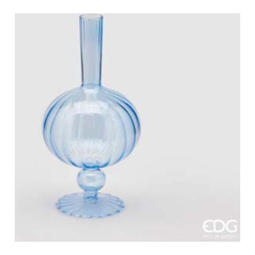 Edg Vaso Vetro (12x25cm) Mono fiore Ovoide Blu 106850 81