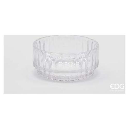 Edg Vaso Vetro (30x9cm) ciotola righe Trasparente 106618 00