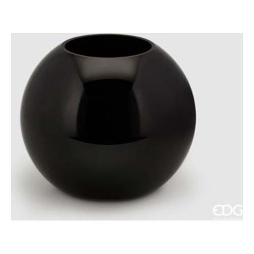 Edg Vaso Vetro (31x27cm) Sfera foro 16 mm Nero 107177 90