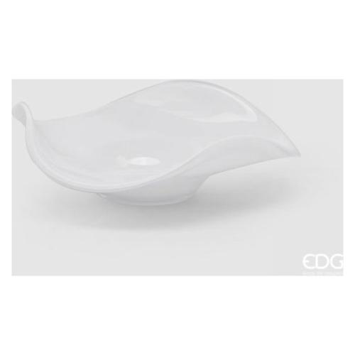 Edg Centro tavola Vetro (38x10cm) Piatto Onde Bianco 103316 10