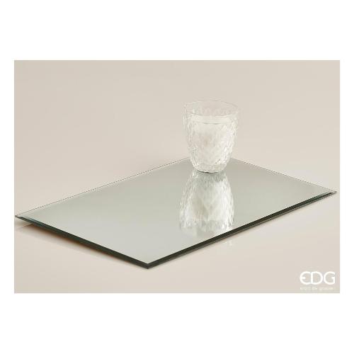 Edg Piatto decorativo Vetro (35x35cm) base specchio Silver 101879 02