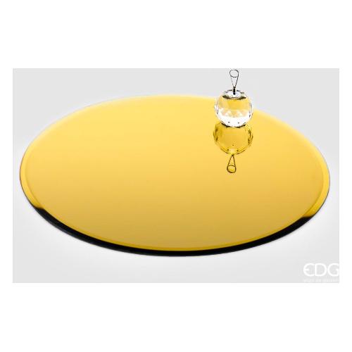 Edg Piatto decorativo Vetro (40cm) base specchio Oro 107278 01