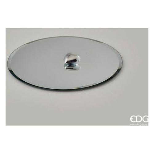 Edg Piatto decorativo Vetro (30cm) base specchio Silver 102206 02