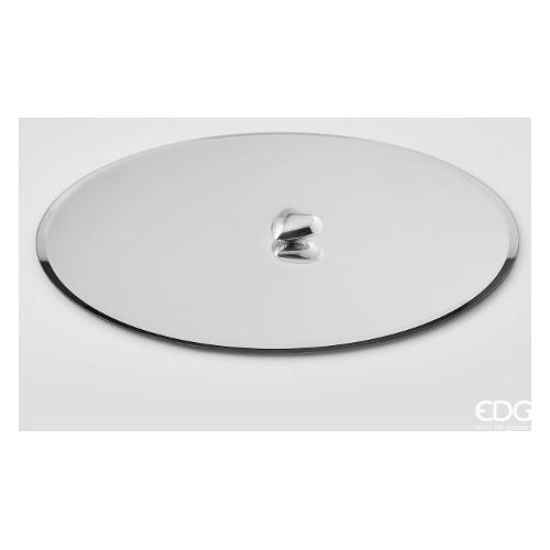Edg Piatto decorativo Vetro (40cm) base specchio Silver 102921 02