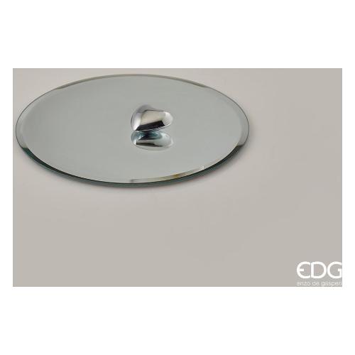 Edg Piatto decorativo Vetro (25cm) base specchio Silver 102205 02