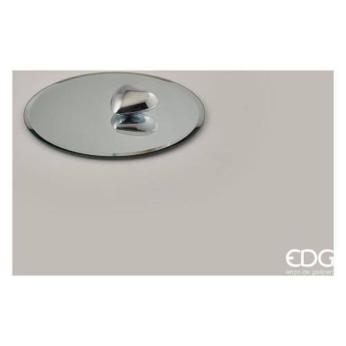 Edg Piatto decorativo Vetro (20cm) base specchio Silver 102204 02