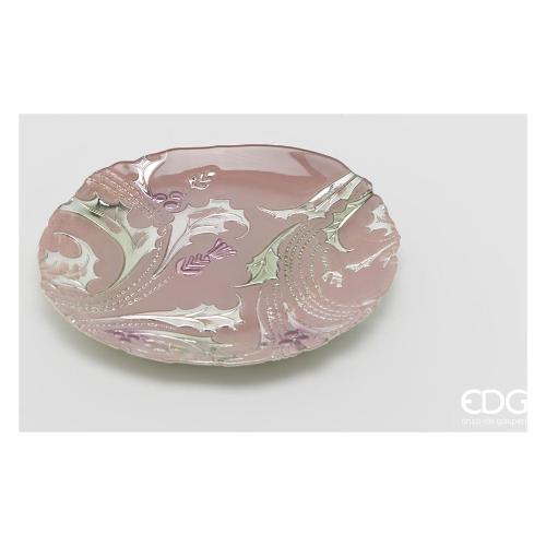 Edg Piatto piano Vetro (21x2cm) BISANZIO Rosa 107167 53