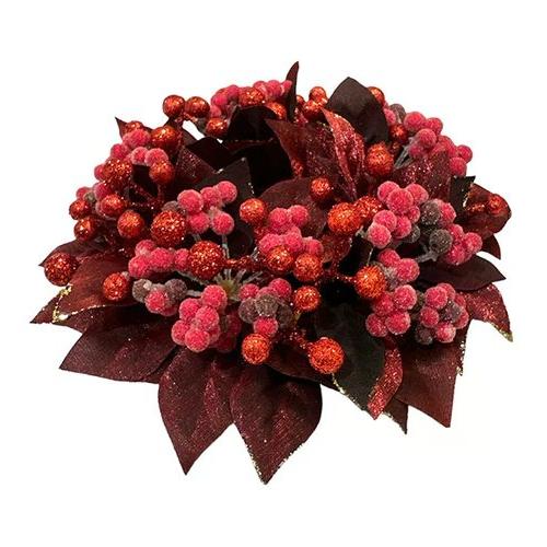 Edg Corona natalizia (13 cm) Girocandela Bacche ghiacciate 685188 48