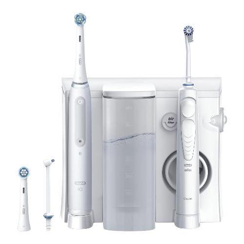 Kit idropulsore e spazzolino SERIES 4 Oral Health Center iO White
