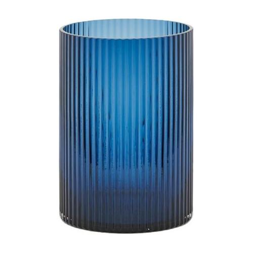 Edg Vaso Vetro (16x22cm) Cilindro Righe BRIGHT Blu 107362 80