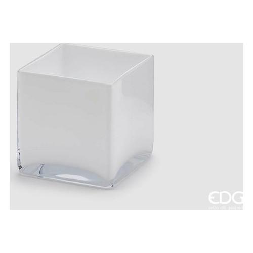 Edg Vaso Vetro (15x15x15cm) Cubo Bianco 109933 10