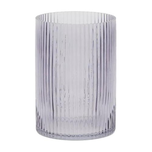 Edg Vaso Vetro (16x22cm) Cilindro Righe BRIGHT Lavanda 107362 61