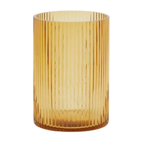 Edg Vaso Vetro (16x22cm) Cilindro Righe BRIGHT Ambra 107362 47