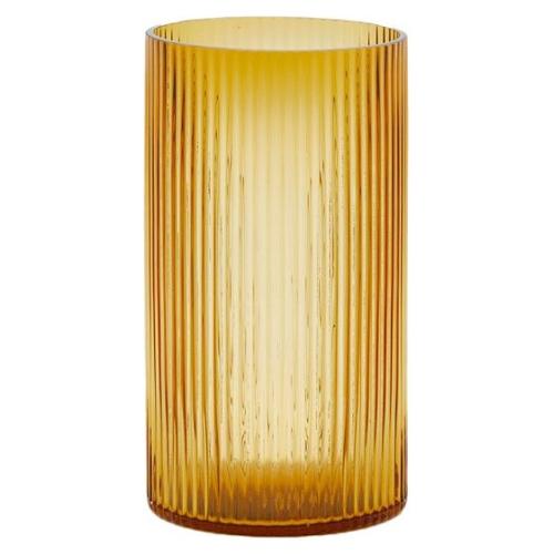 Edg Vaso Vetro (15x28cm) Cilindro Righe BRIGHT Ambra 107361 47