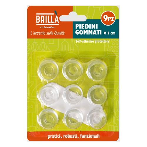 La Briantina Paracolpi adesivo 9 pz BRILLÀ Trasparente PIE07297A