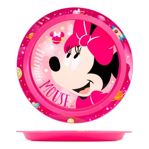 Home Piatto piano bimbo Plastica (20,5cm) MINNIE Fucsia 9934101