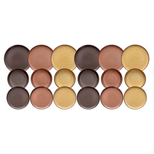 Tognana Servizio piatti Stoneware 18 pz BRUGES Multicolor UR17018M212