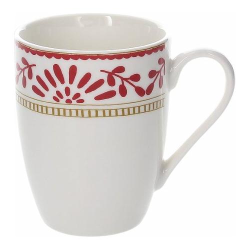 Tazza mug 350ml Charme IRIS Bianco e Rosso IR614375992