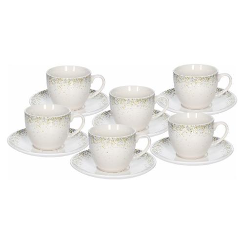 Tognana Set tazze te con piatto 6 pz (200ml) ASTRID Bianco e Beige IR685025970