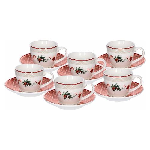 Set 6 Tazzine Caffè Tognana Iris Con Piatto - New Bone China, Design Multicolore, Lavabile - Foto 2