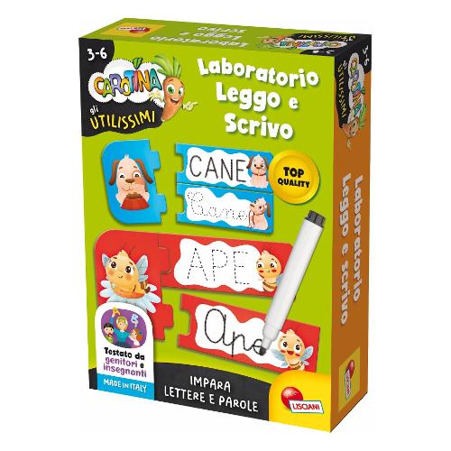 Lisciani Gioco educativo Laboratorio Leggo e Scrivo CAROTINA UTILISSIMI 102808