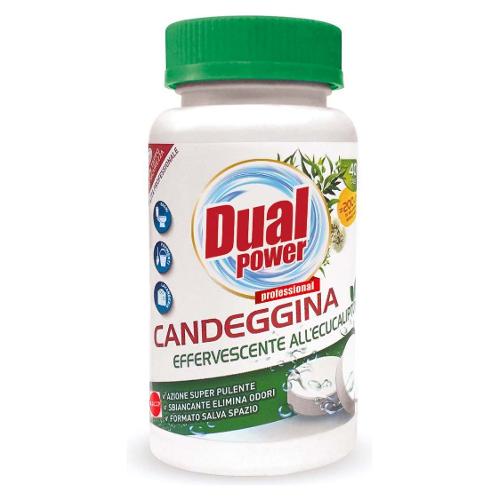 Dual Power Candeggina effervescente eucalipto e cloro barattolo 40 tabs DS9073