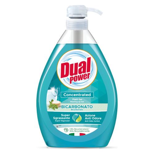 Dual Power Detergente piatti Gel concentrato Bicarbonato e Salvia Flacone dosatore  1,0 lt LM9173