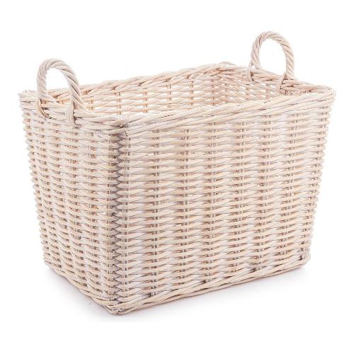 Bizzotto Cesto legna Big rattan (50x37x37cm) Sbiancato 038039602