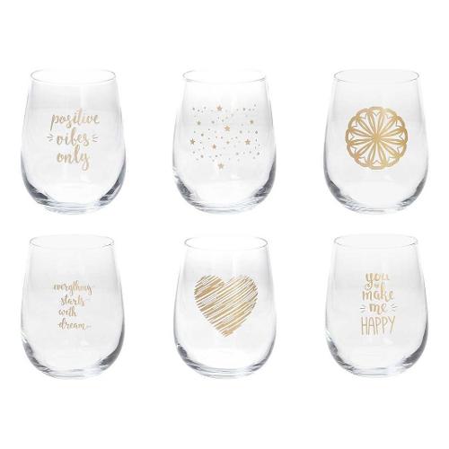 Tognana Set bicchieri Acqua 6 pz Vetro (470ml) DORADO Trasparente N3585E9M111