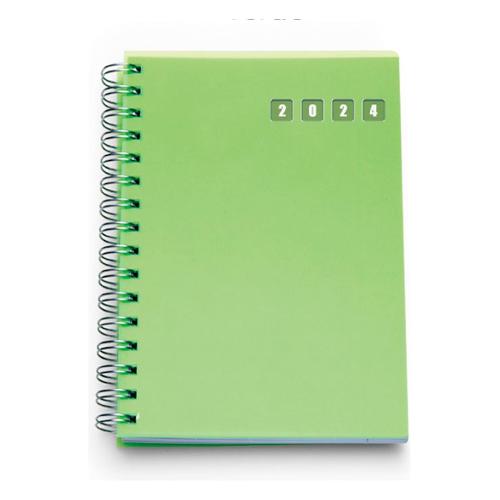 Pelizzon Agenda giornaliera 2024 12m Gen-Dic Spiral Verde (15x21 cm) 87677