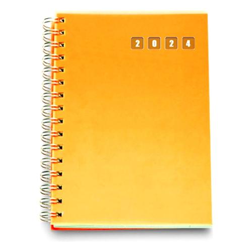 Pelizzon Agenda giornaliera 2024 12m Gen-Dic Spiral Arancio (15x21 cm) 87639