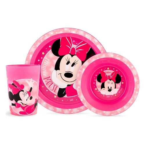 Set piatti bimbo 3pz MINNIE Rosa 24491